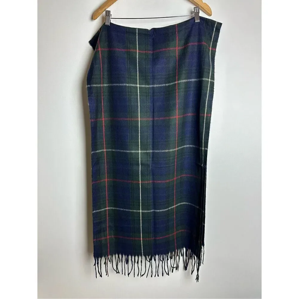 Blue and Green Plaid tartan Scarf